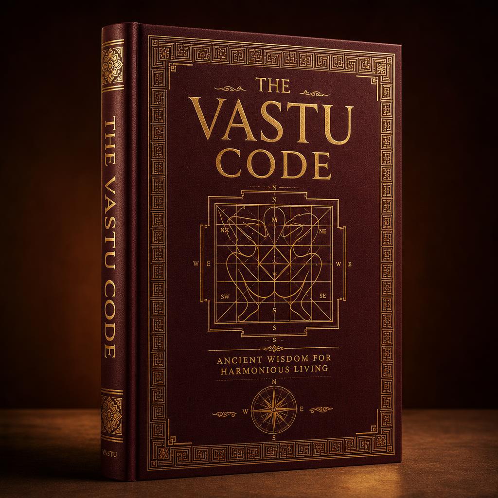 The Vastu Code hardcover book with gold Vastu Purusha Mandala emblem